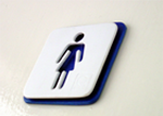 Women's toilet signage
