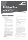 Prospect political fund rules from June 2022