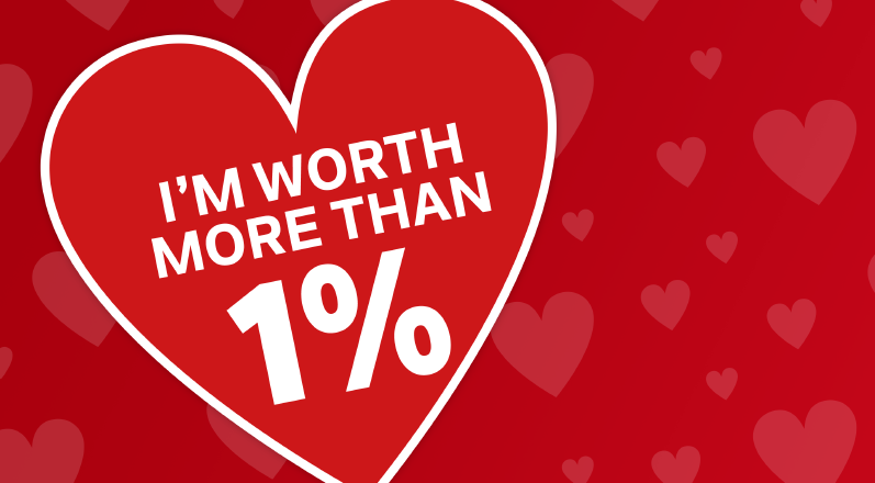 I'm worth more than one per cent