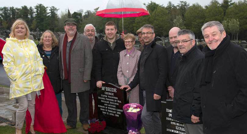 Belfast trades council at George McBride's headstone