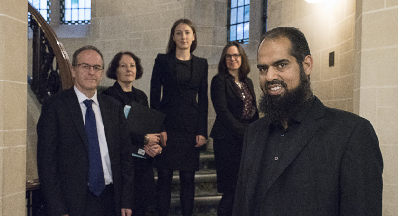 (l-r) Sean Jones, QC; Marion Scovell, Prospect head of legal; Amy Rogers, counsel; Emma Hawksworth, solicitor at Slater & Gordon; Mohammad Naeem